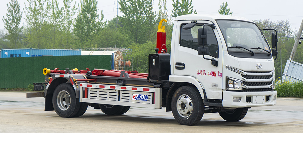 上汽跃进纯电车厢可卸式垃圾车图6