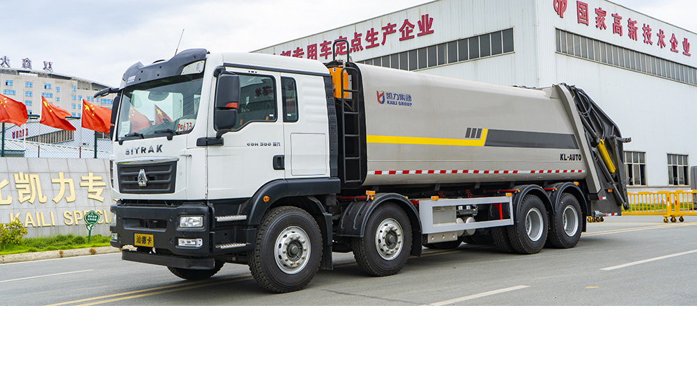 重汽前四后八压缩式垃圾车图2