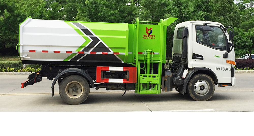 江淮V3自装卸式垃圾车 侧装图3