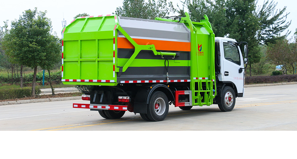 东风D6自装卸式垃圾车 侧装图5