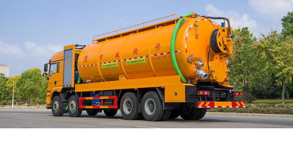 陕汽德龙前四后八清洗吸污车图5